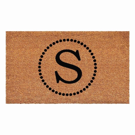 Calloway Mills Monogram Door Mat, Black, Natural, 24 in W x 48 in L 108212448S